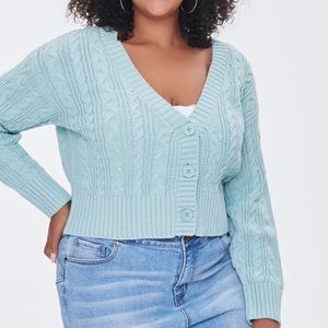 NWT Plus Size Forever 21 Pantone Cropped Cardigan